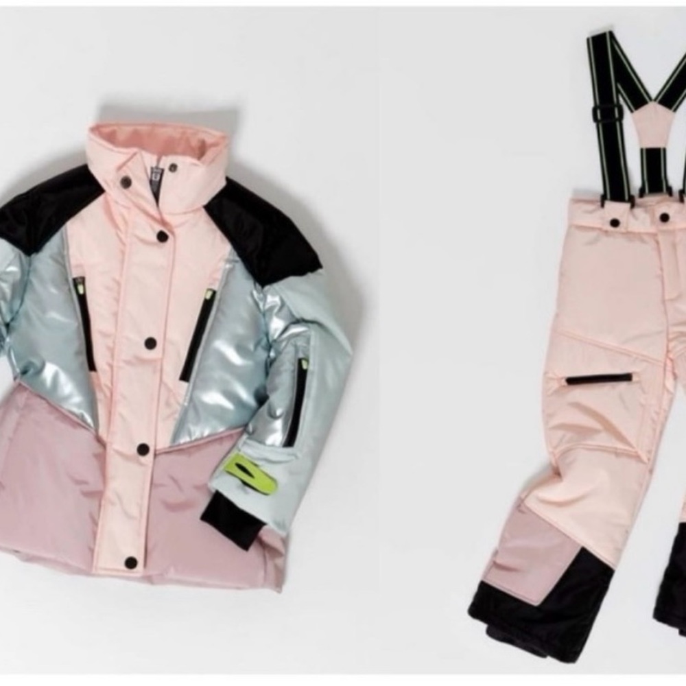 Zara Girl Kids Winter Ski Set Coat and Pants 9/10